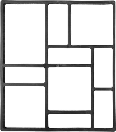 Bestratingsvorm Tuinpad - DIY Vloervorm - Zelf Bestraten - Herbruikbaar Robuust Materiaal - 60x50x4.5cm - Rood