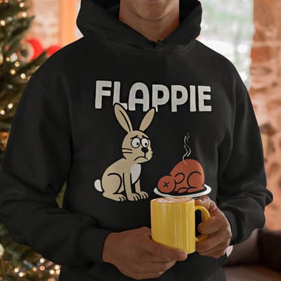 Foute Kerst Hoodie Zwart Flappie XS - Uniseks Pasvorm - Kerstkleding Voor Dames & Heren