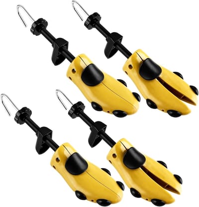 4-delige schoenverbreder set voor mannen en vrouwen, 4-way schoenverbreder, ideaal voor het vergroten van de breedte en lengte van schoenen, inclusief handige schoenlepel
