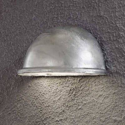 Konstsmide Torino - Wandlamp kwartrond flush klein - 230V - E14 - zink