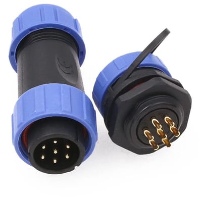 Waterdichte 7 Pin Connector 15A voor Automotive en Solar - Mannelijke en Vrouwelijke Plug en Socket