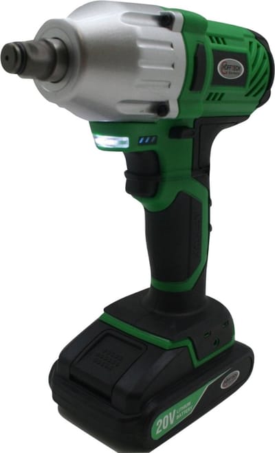 Hofftech Slagmoersleutel - 380 Nm Koppel - 20V Accu - Inclusief 4 Doppen - LED Verlichting