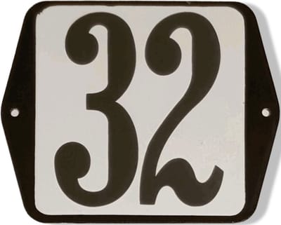 Huisnummer standaard nummer 32