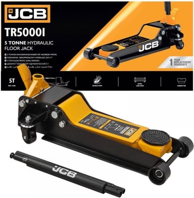 JCB Hydraulische Extra lage krik - 5 ton - Garagekrik Dubbelpomps - Staal Autokrik - 90mm - 550mm
