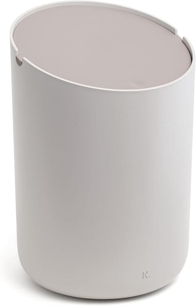 Kleine Tafel Prullenbak 1.5L - Mini Afvalbak voor Badkamer, Keuken en Bureau - Antislip & Uitneembare Binnenemmer - Taupe