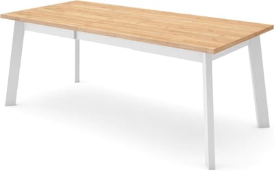 Eettafel Hout - Tafel Keuken Woonkamer - Grote Gezellige Maaltijden - Stabiele Houten Poten - 194 x 90 cm - Eiken