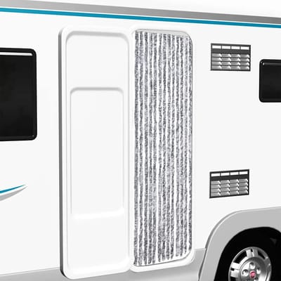 vidaXL - Vliegengordijn - 56x200 - cm - chenille - wit - en - grijs