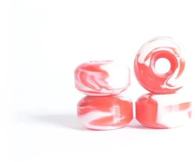 Yocaher Qball Swirl Skateboardwielen Oranje 52 x 30 mm