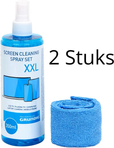 DUOPACK | Grundig Schermreiniging Set | Screen Cleaner Kit | Schoonmaakkit voor schermen | 6 Delig | 400ml
