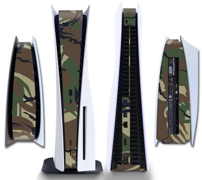 Gadgetpoint - Console Sticker Strip voor PS5, PlayStation 5 - Performance Gaming Skin - Bescherming Accessoires - Camo - Bruin