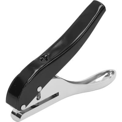 Perforatrice à trou unique 8 mm Perforatrice manuelle robuste Pinces perforatrices portables pour papier, ceinture, film PVC black