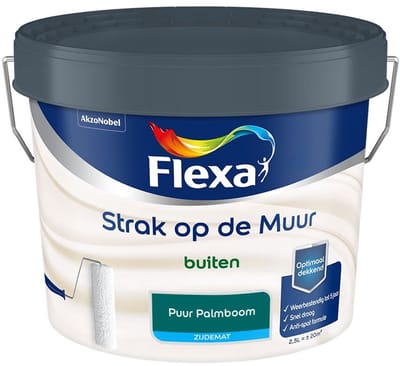 Flexa - Strak Op De Muur Buiten Zijdemat - Puur Palmboom - Mengverf - 2,5 L