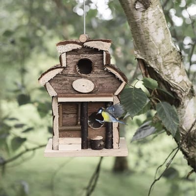 Natuurlijk Vogelhuisje voor Tuin en Balkon - Ideaal voor Roodborstjes en Mussen