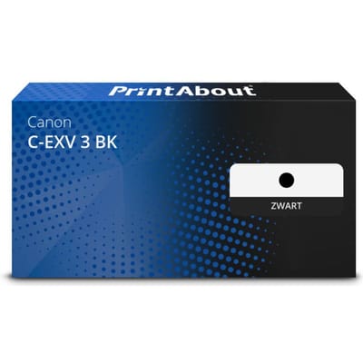 PrintAbout huismerk Toner C-EXV 3 BK Zwart Geschikt voor Canon