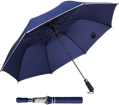Nivard Windproof Paraplu - Opvouwbaar - Moderne Stormparaplu - Stormproef - Automatisch Uitklapbaar - Umbrella - Blauw