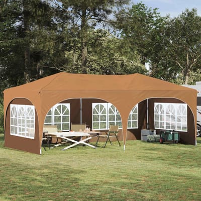 vidaXL - Pop-up - Feesttent - 575 - x - 288 - x - 245 - cm - Beige - Oxford - Stof