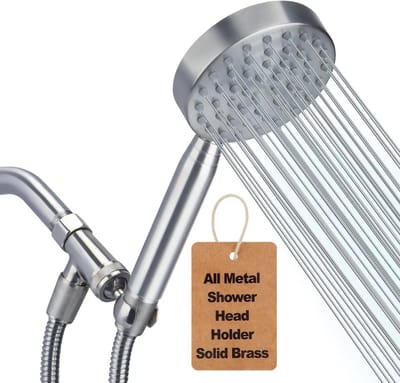 Handdouche Set - Douchekop met slang - Comfortabele Douche - Volledig Metaal - 72 Inch Slang - Geborsteld Nikkel