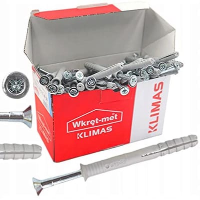 Nagelpluggen 6 x 60 mm - 200 stuks voor veelzijdige bevestiging