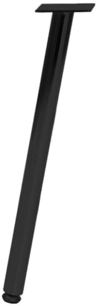 Stalen meubelpoot zwart rond ø 2,5 cm en hoogte 36 cm - Set van 4 stuks