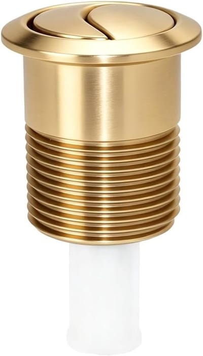 Ticha Toilet drukknop Flush Vervanging, ronde vorm moderne toilet drukknop, voor schipper 45 dubbele spoelbak (goud)