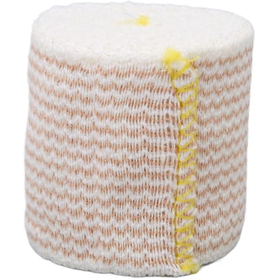 Bandage Élastique Enveloppant Respirant Auto-Adhérent Rayé Enveloppe de Compression Bande Médicale 2 X 1.8in Jaune white