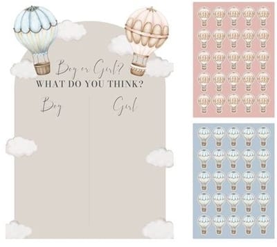 Stembord Baby Balloons Gender Reveal Classic
