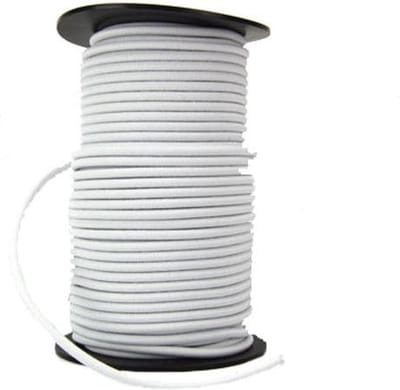 50 meter Elastisch Touw - 10 mm - WIT - elastiek op rol