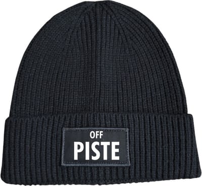 Off piste wintermuts rib gebreid zwart - soBAD. | Wintersport | Après ski outfit Warme Muts voor Volwassenen | Heren en Dames Beanie