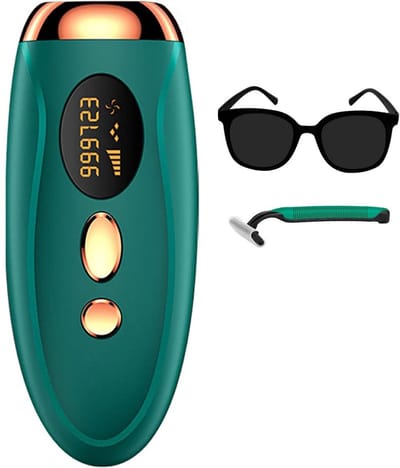 IPL Pulsed Light ontharingsapparaat - 999.999 flitsen - 2 standen - 5 energieniveaus - Laser ontharingsapparaat - Ultieme laser ontharing voor gezicht, lichaam, oksels, truien - Voor mannen en vrouwen - 17,4 x 7,3 x 4,8 cm