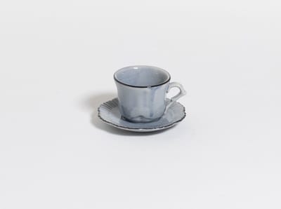 The Table attic - espresso kop en schotel - Ø 5,5 - 65 ml - handgemaakt - blauw