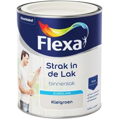 Flexa - Strak In De Lak Binnenlak Zijdeglans - Kleigroen - 750 Ml