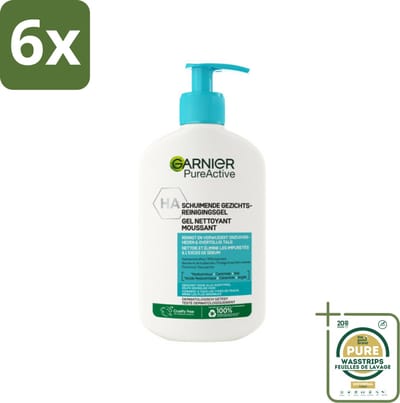 Garnier - Pure Active - Gezichtsreiniger - Hydraterend - 250 ml - Voordeelverpakking - 6 stuks - Garnier Pure Active - Gezichtsverzorging
