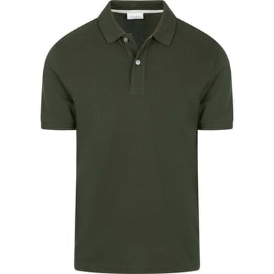 Polo Shirt Korte Mouw Profuomo Piqué Poloshirt Army
