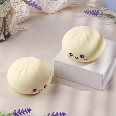 2 stuks broodje squishies speelgoed - rekbare deegtas stressballen als sensorisch speelgoed voor kinderen en volwassenen - knijpbal stressverlagend speelgoed voor verjaardagsfeesten