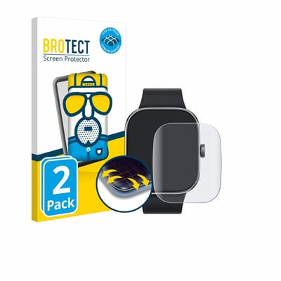 BROTECT - Screenprotector voor Xiaomi Redmi Watch 4 - Folie Beschermfolie matte volledig dekking 2 Stuks