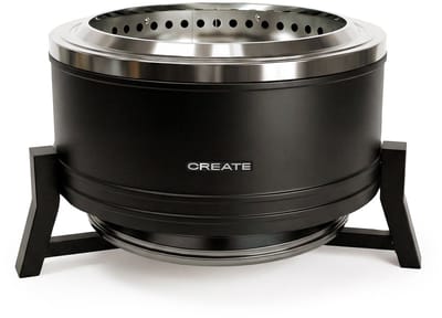CREATE - Rookloze pellet vuurkorf voor buiten van 12 kW - Zwart - FIRE PIT ROUND
