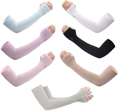 Dailygoods- Armwarmers Zacht/Comfortabel - 7 Paren - Ademend/Koel - Fietsbescherming - Geschikt voor Mannen/Vrouwen/Kinderen - Voor Outdoor/Sport - Armbescherming