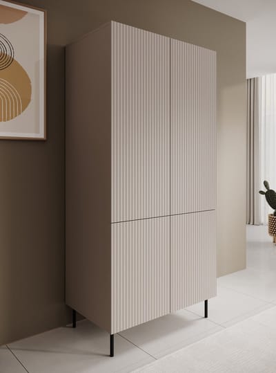 Meubella - Kledingkast Alex - Beige - 90 cm