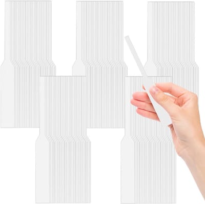 Verpakking van 400 geurteststrips, testpapier voor parfums en essentiële oliën, 13 x 1,2 cm, ideaal voor geurtesten en oliedetectie, wit
