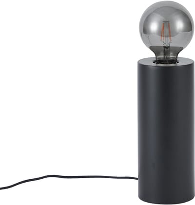 QAZQA cylinder - Moderne Tafellamp - 1 lichts - H 24 cm - Zwart - Woonkamer | Slaapkamer