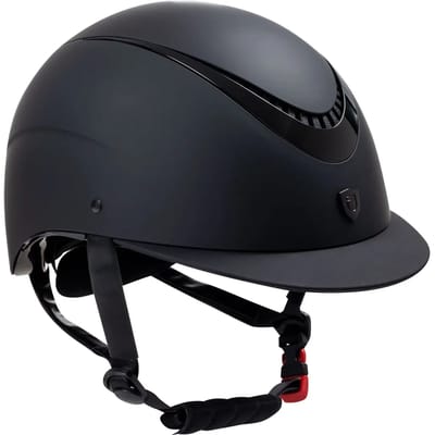 Paardrijhelm met glanzende bekleding Equestro