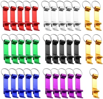Dailygoods- Flesopener Set van 35 - Aluminium Sleutelhanger - Klauwbar - Lichtgewicht en Duurzaam - Ideaal voor Bier en Frisdrank - Kleurrijke Selectie