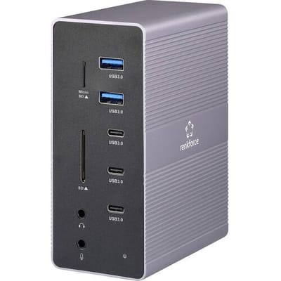 Renkforce RF-DKS-910 USB-C dockingstation Geschikt voor merk (dockingstation): Universeel MacBook Incl. laadfunctie