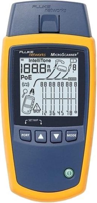 Fluke Networks MS2-KIT MS2-KIT Kabeltester Meetbereik: Audio/Video, Netwerk, Telecommunicatie