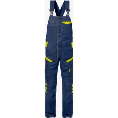 Fristads Amerikaanse Overall 1555 Stfp - Marineblauw/hi-vis geel - C50