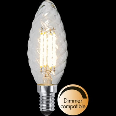 Star Trading Kaarslamp barokstijl - E14 - 3W - Extra Warm Wit - 2700K - Dimbaar - Helder filament