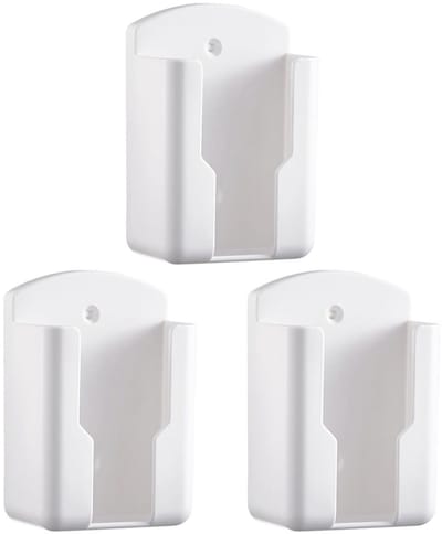 Allecto - Remote Control Holder - Wandmontage Organizer - Magnetisch - 3 Stuks - Geschikt voor TV en Audio - Wit
