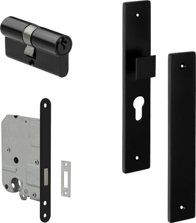 Eliot® schild met knop profielcilinder - incl. kastslot profielcilinder - mat zwart