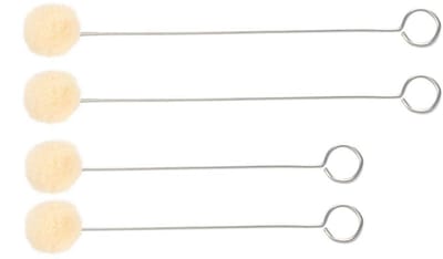 Dailygoody - Wol Daubers - Borstel met Metalen Handvat - 50 Stuks - DIY Leer Craft - Wol Verven Applicator - Voor Creatieve Projecten