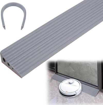 Stevige Rubberen Drempelhelling Zelfklevend 100x6,5x2,5 CM voor Robotstofzuiger en Rolstoel